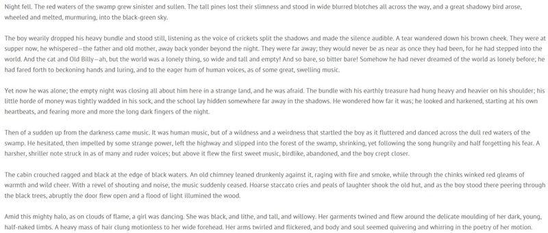 1) Which sentence BEST states why the boy enters the forest? A) He is homesick. B-example-1