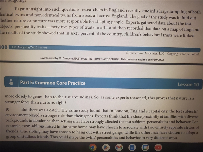 Explain how paragraph 10 connects to the paragraph that comes before it and continues-example-1