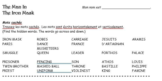 Word Puzzle for french-example-1