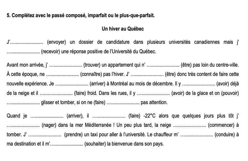 Please help T-T ( passé compose et plus-que-parfait )-example-1