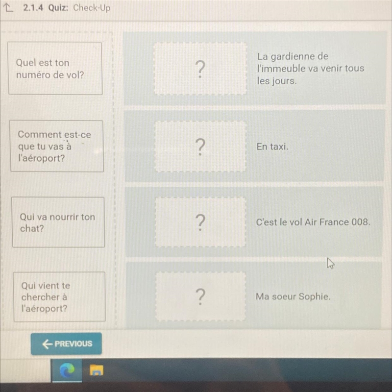 Please associate the questions in column A to the items in column B-example-1