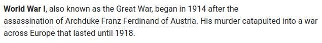 Cuando Empezo el año 1914 ¿Que sucesos Pasaron?-example-1