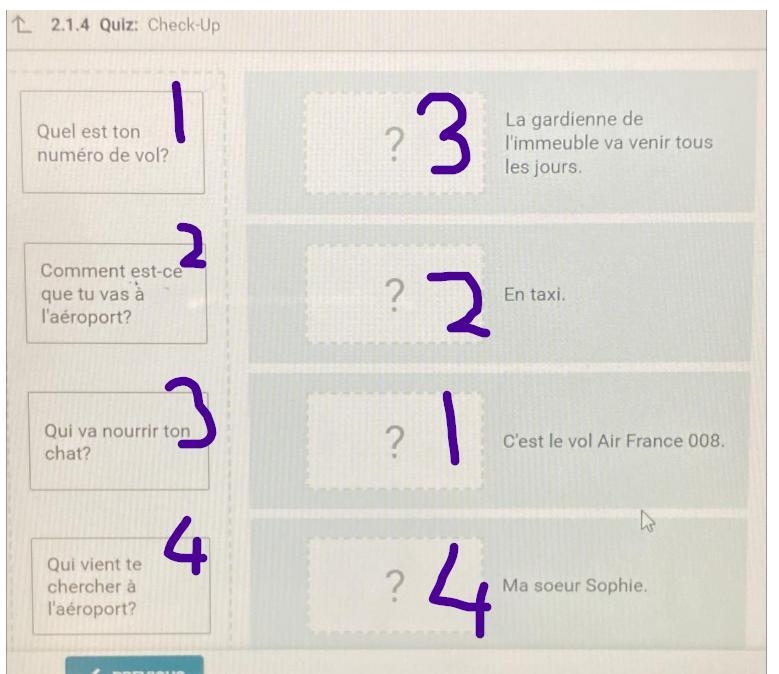 Please associate the questions in column A to the items in column B-example-1