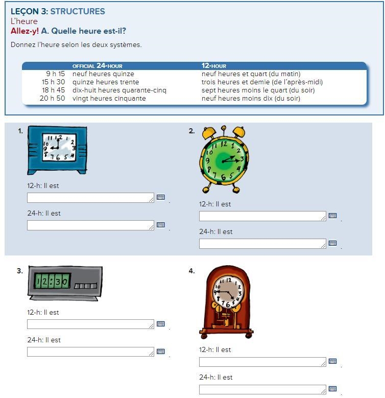 FRENCH - Telling Time Any help on this would be great and thank you!-example-1