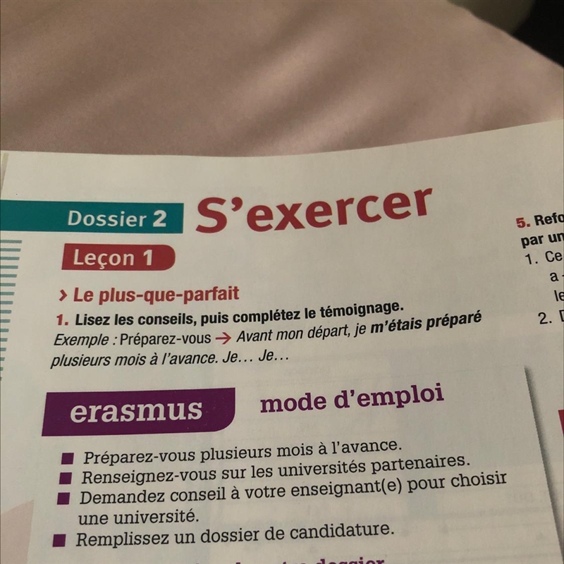 > Le plus-que-parfait 1. Lisez les conseils, puis complétez le témoignage. Exemple-example-1