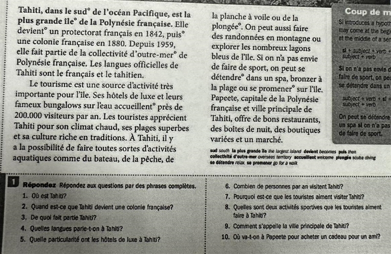 Please read and answer the 10 questions (in french)-example-1