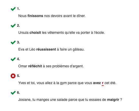 On fait quoi? Complétez les phrases avec la forme correcte d'un verbe en -ir. Yves-example-1