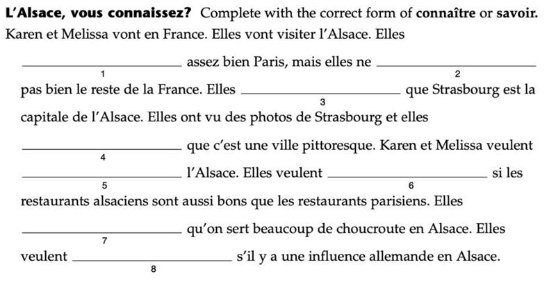 1. Choisissez la bonne réponse. savent connaissent 2. Choisissez la bonne réponse-example-1