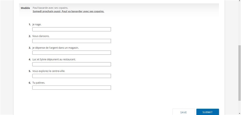 Hi I need help! Samedi prochainFill in the blanks Activity InstructionsVoici ce que-example-2