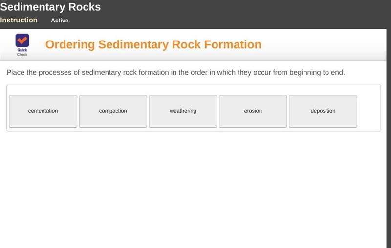 Sedimentary rock formations in order-example-1