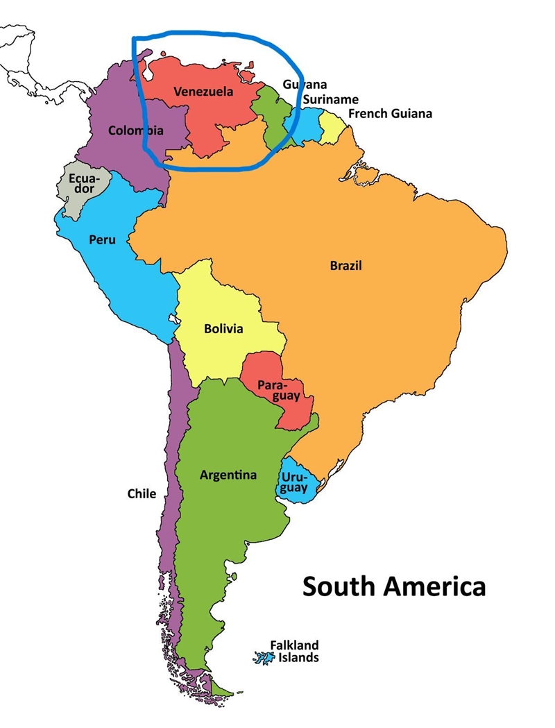 HELP ME OUT PLEASE!!!! What country is represented by the number 6 on the map? Venezuela-example-1