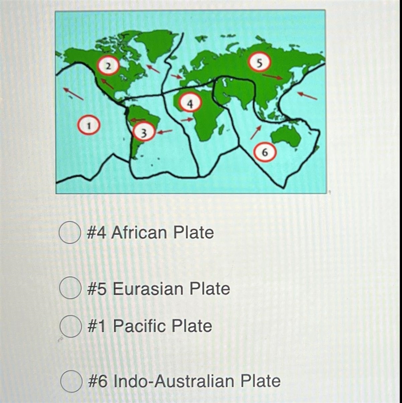 On the map, which major plate is next to the North American plate and the South American-example-1