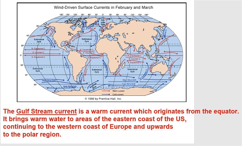 Please Answer Soon! Ocean currents help to distribute heat energy across the globe-example-2