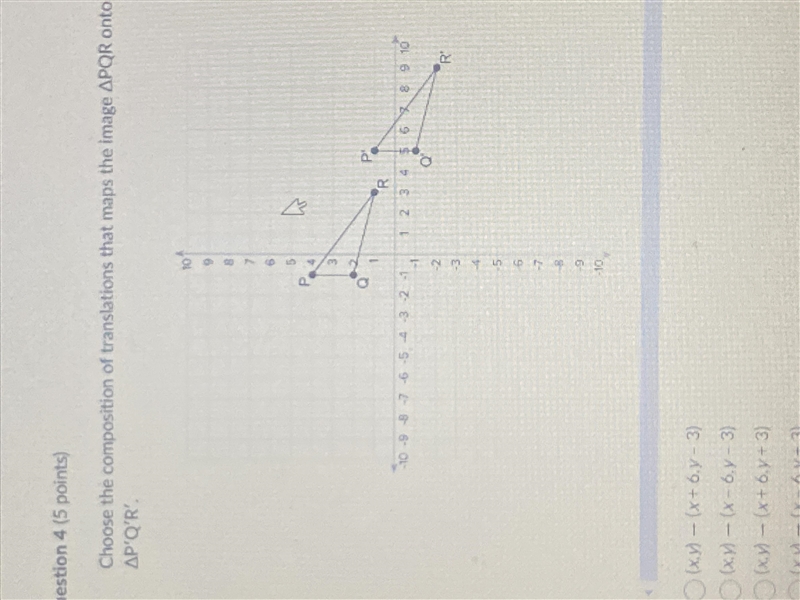 Please help (x.y)-(x+6. y - 3 ) (x, y) -(x-6.y-3) (x, y) -(x+6.y+3) (x, y) -(x-6.y-example-1