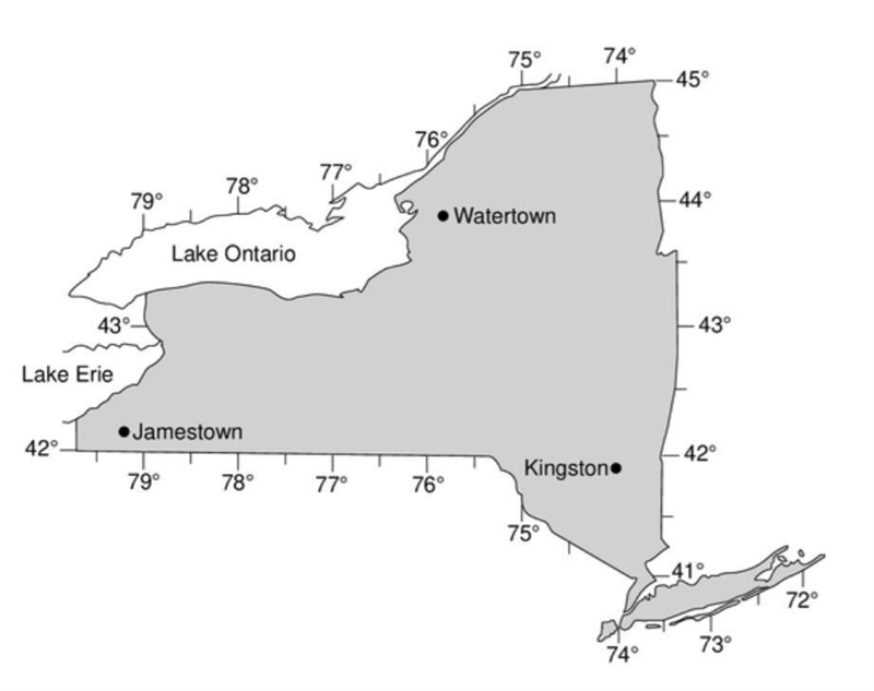 Compared to the time of sunrise in Kingston, the time of sunrise in Watertown would-example-1