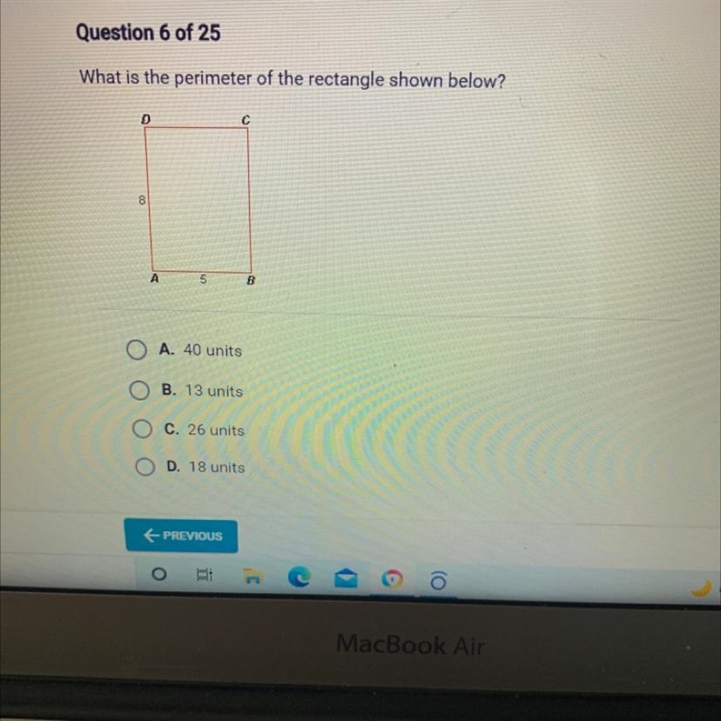 What is the perimeter of the rectangle shown below ?-example-1