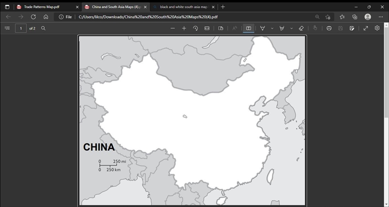 Label important physical features on each of the maps. Be sure to include mountain-example-1