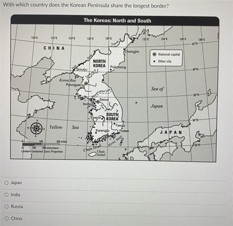 Question 5 Use the map to answer the following question: With which country does the-example-1