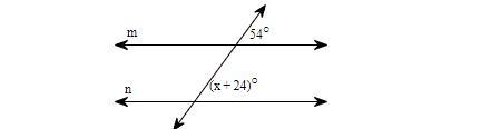 Find the value of x that makes m||n-example-1