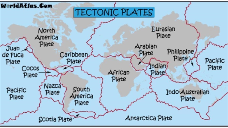 Earth's ______ is divided into ______ tectonic plates.-example-1