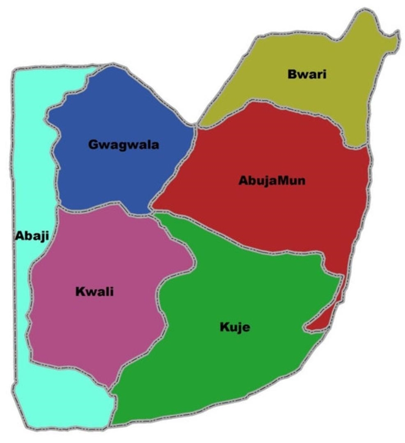 Diagram of map of Abuja​-example-1