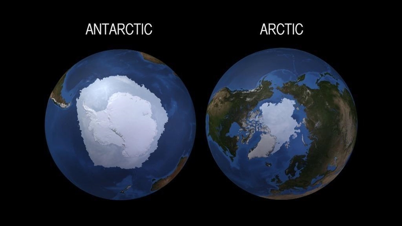 He North Pole is on Antarctica. TrueFalse-example-1