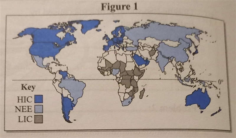 Using Figure 1, describe the global distribution of LICs-example-1