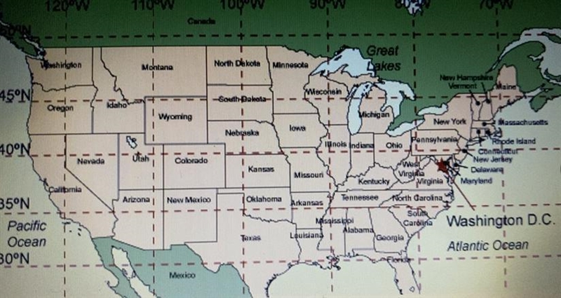 According to the map, which of the following are the most accurate coordinates for-example-1