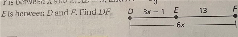 E is between d and f. find df.-example-1