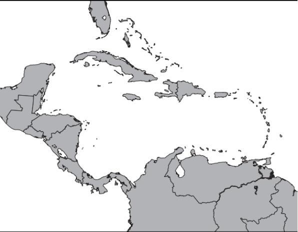 HELP!!!! Map Work - Label the countries of Central America (Guatemala, Belize, El-example-1