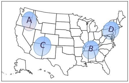 NEED HELP ASAP!!!!! Based on the data in Map 1, which area of the country in the map-example-1