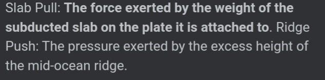 Urgent what is the force that causes the plate tectonics to move-example-1