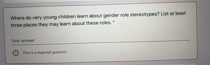 Topic: GENDER ROLE STEREOTYPES-example-1