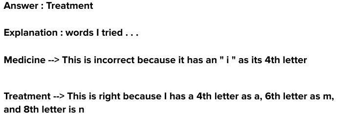 STDs require_______ they will not cure alone. P.S. there is only 9 letters, 4th letter-example-1