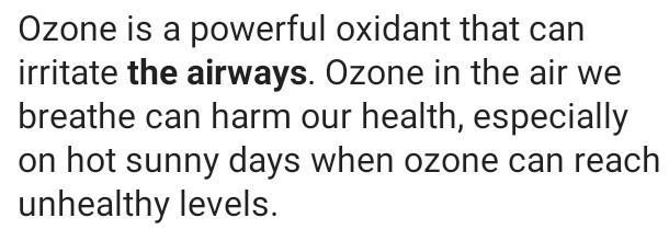 Ozone intake can cause irritation in what system of the body-example-1