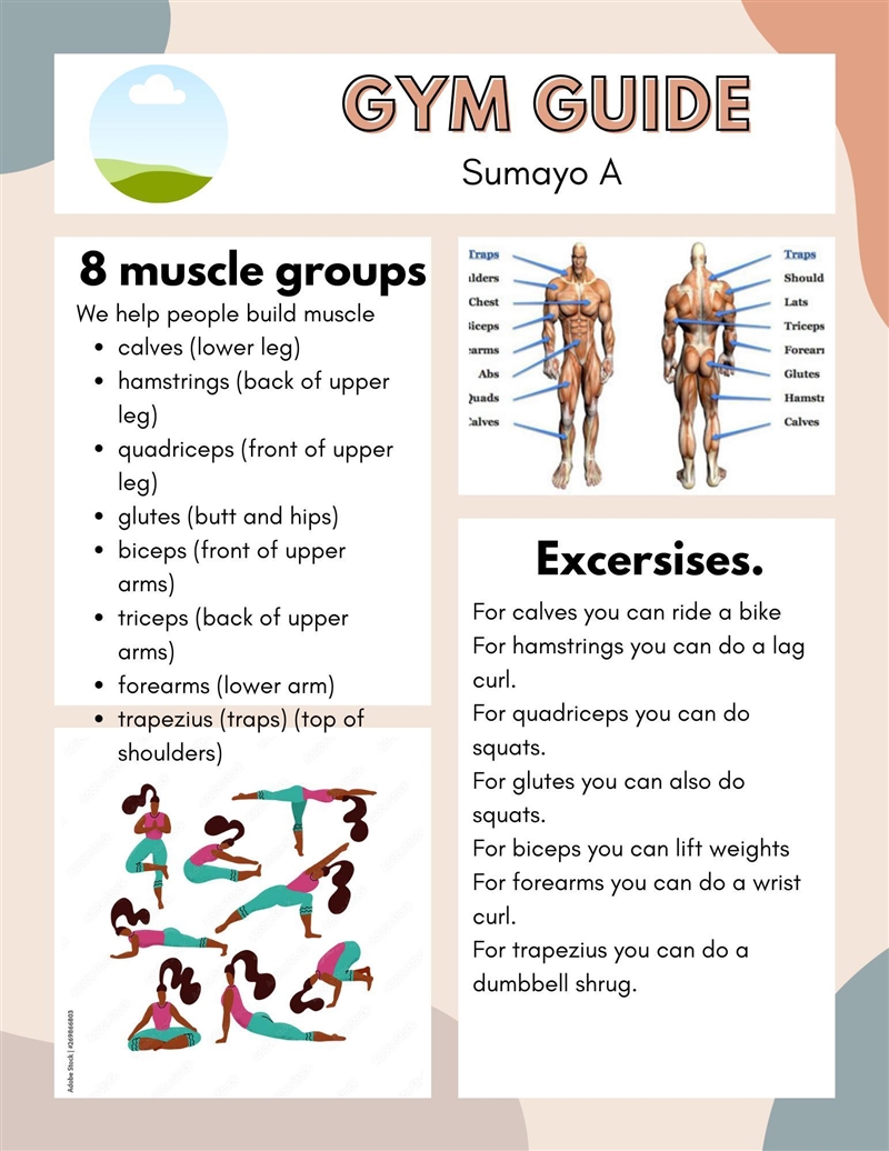 Muscle Strengthening Guide For this activity, you will be creating a visual guide-example-2