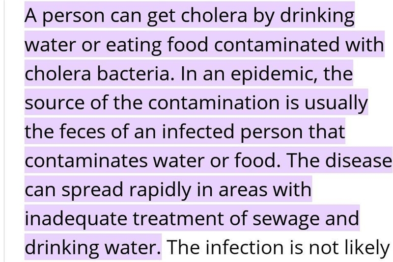 Cholera is an epidemic disease.justify the state ment.​-example-1