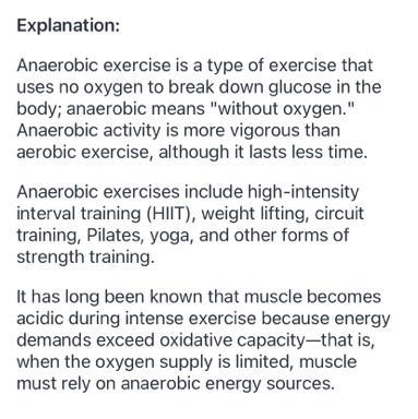 Write a 5-sentence summary of what you learned about anaerobic exercise, including-example-1