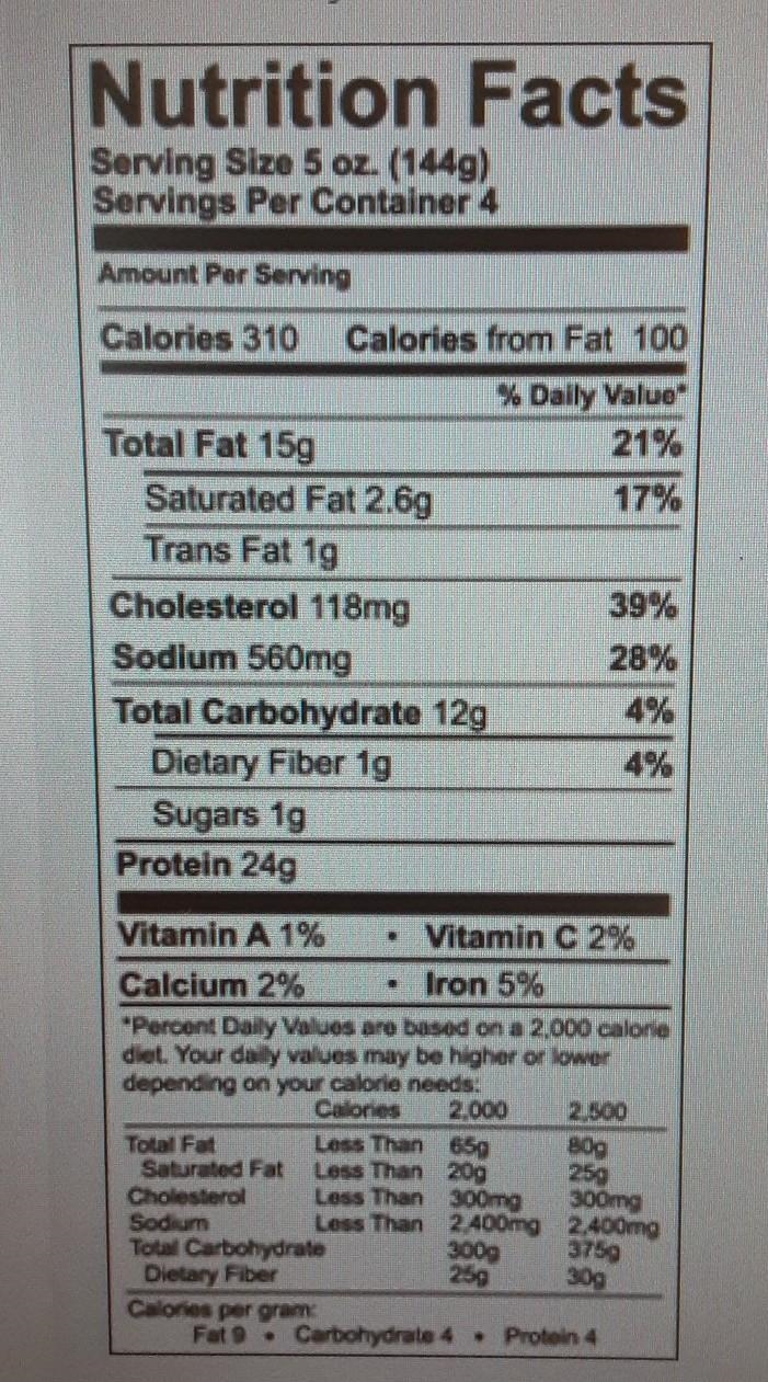 What kind of food might the nutrition label be describing? How did you come to that-example-1