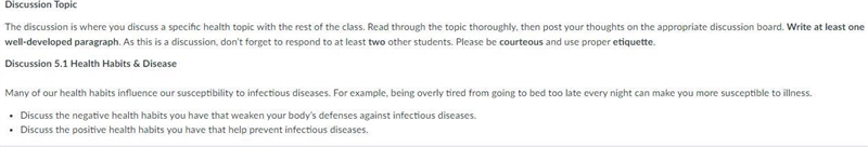 Discussion Topic The discussion is where you discuss a specific health topic with-example-1