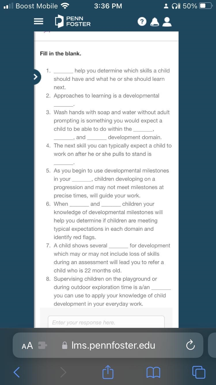 80 points (Pls no links) Childcare Profession PennFoster High SchoolCourse Fill in-example-1