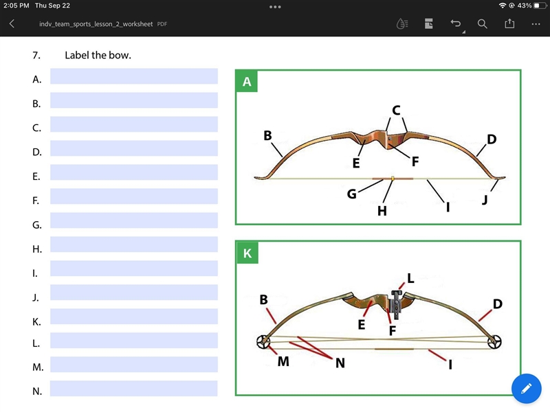 Label the bow. Look at the attachment-example-1