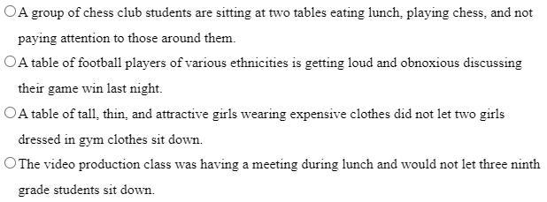 Siting in the school cafeteria you notice the different groups of students sitting-example-1