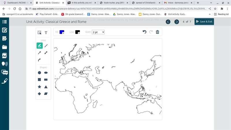 The Spread of Christianity in the Ancient World Question Part A In this activity, you-example-1