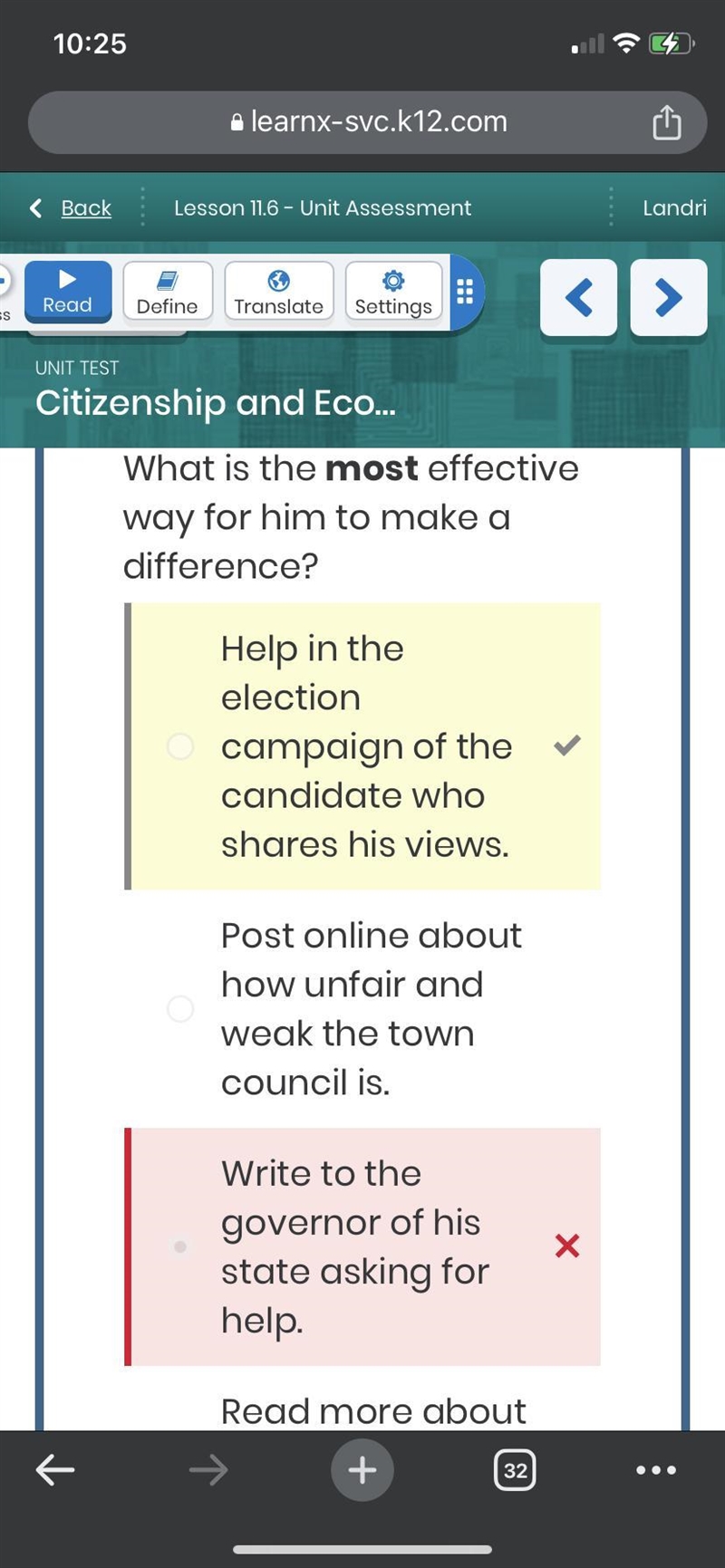 50 POINTS!! John wants to make sure that the town council works to improve all neighborhoods-example-1