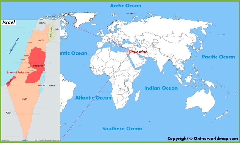 Which letter represents the location of Canaan, or Palestine, the homeland of the-example-1