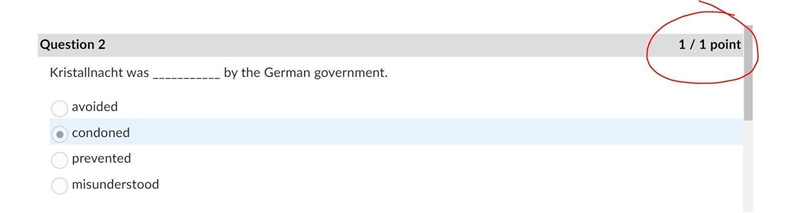 Kristallnacht was ___________ by the German government. Question 2 options: avoided-example-1