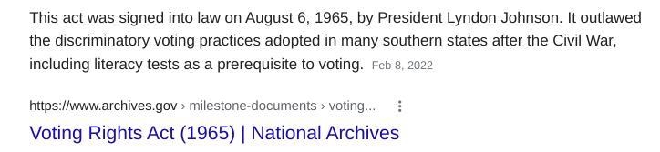 8. What did the Voting Rights Act of 1965 accomplish? a. It allowed 18-year-olds in-example-1