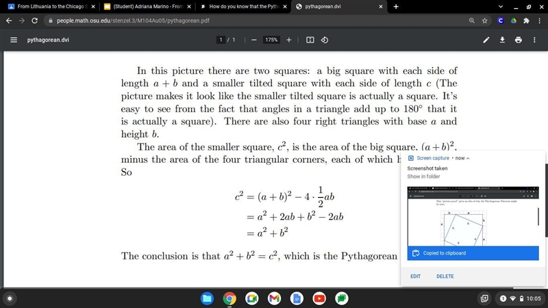 How do you know that the Pythagorean Theorem is true?-example-2