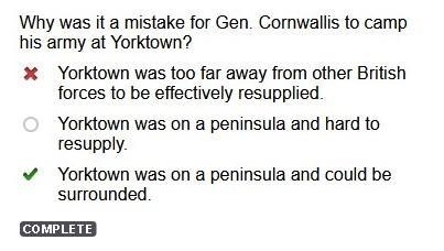 Why was it a mistake for Gen. Cornwallis to camp his army at Yorktown? A Yorktown-example-1